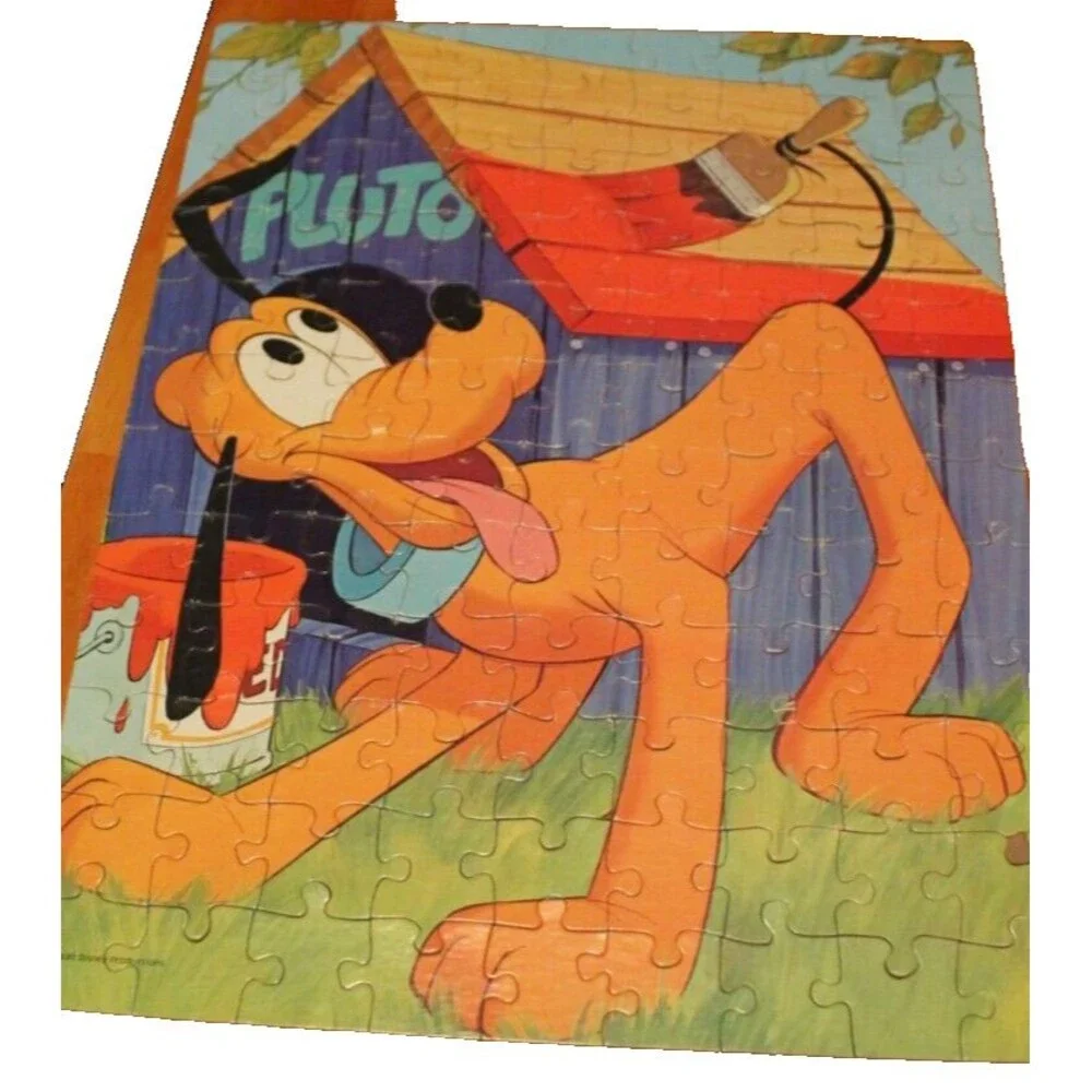 Vintage Whitman Walt Disney's Pluto Puzzle 100 Large Pieces 4649 Complete